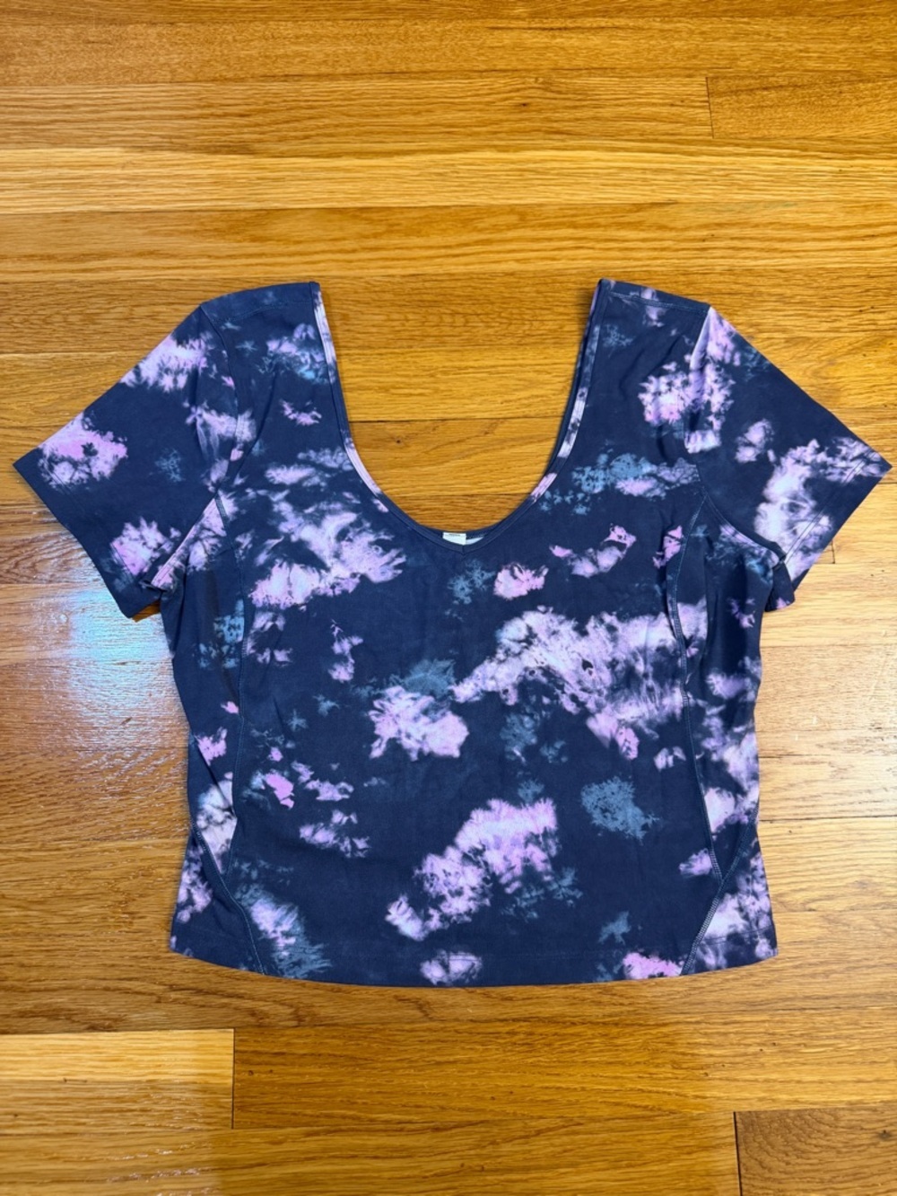 Lululemon Align T-Shirt Circulate Tie Dye Mineral Blue Multi - Size 10